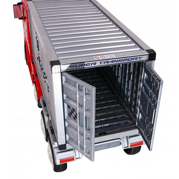 Продукт Акумулаторен камион с ремарке-контейнер 4X4,12V с меки гуми с кожена седалка - 0 - BG Hlapeta